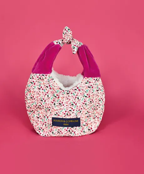Doudou Lapin marionnette - Petit sac - Amusette 3 EN 1
