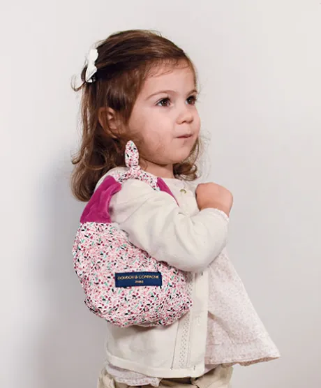 Doudou Lapin marionnette - Petit sac - Amusette 3 EN 1