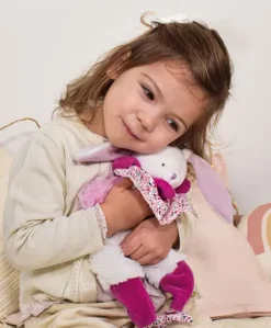 Doudou Lapin marionnette - Petit sac - Amusette 3 EN 1