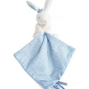Doudou lapin mouchoir bleu lapin matelot - 10 cm