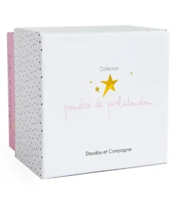Doudou lapin mouchoir rose lapin étoile - 10 cm