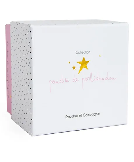 Doudou lapin mouchoir rose lapin étoile - 10 cm