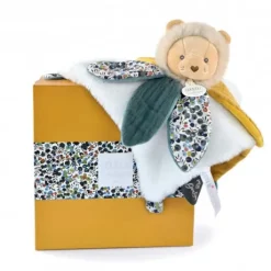 Doudou LION blanc avec pétales - BOH'AIME