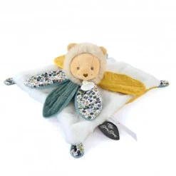 Doudou LION blanc avec pétales - BOH'AIME