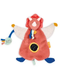 Doudou marionnette d'éveil Dinosaure Orange Lou - 25 cm