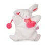 Doudou Marionnette Lapin Pompon Fraise