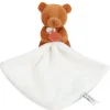 Doudou mouchoir- Mon petit ourson - Orange - 10 cm