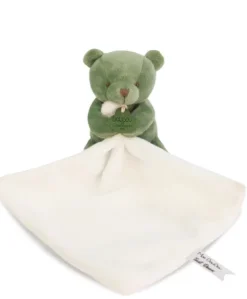 Doudou mouchoir- Mon petit ourson - Vert - 10 cm