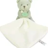 Doudou mouchoir- Mon petit ourson - Vert Clair - 10 cm