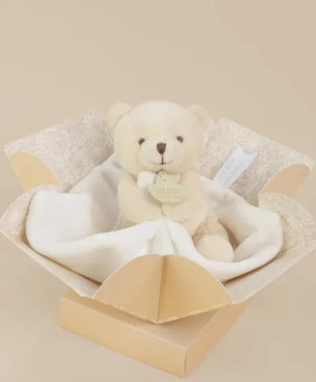 Doudou mouchoir- Mon petit ourson - Beige - 10 cm