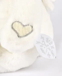 Doudou mouchoir ours Blanc - 30 cm - Collection Anniversaire