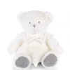 Doudou mouchoir ours Gris - 30 cm - Collection Anniversaire