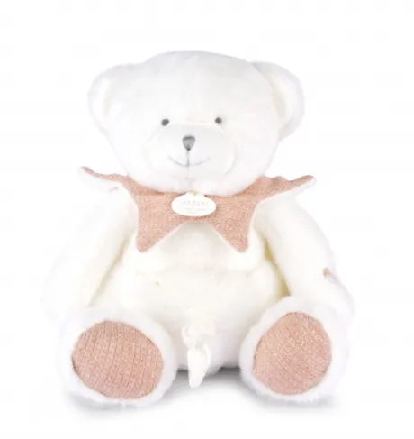 Doudou mouchoir ours Rose - 30 cm - Collection Anniversaire