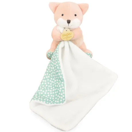 Doudou mouchoir renard orange - 11 cm
