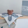 Doudou OURS bleu avec pétales - BOH'AIME -