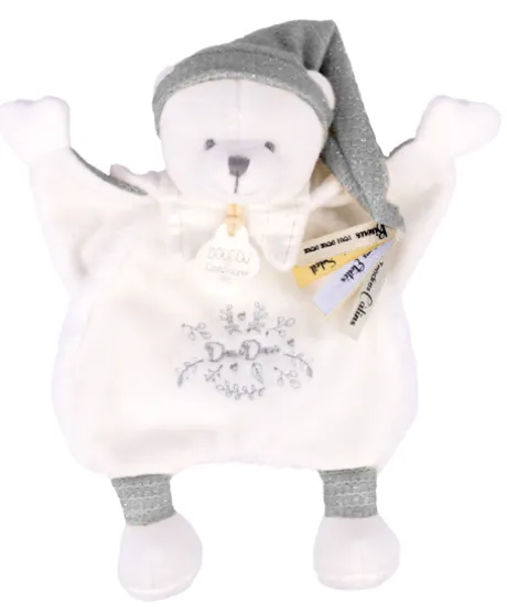 Doudou Ours cape Gris - 25 cm - Collection Anniversaire