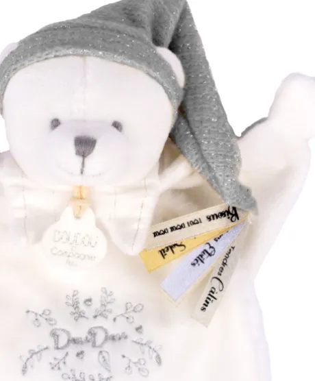 Doudou Ours cape Gris - 25 cm - Collection Anniversaire