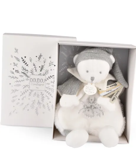 Doudou Ours cape Gris - 25 cm - Collection Anniversaire