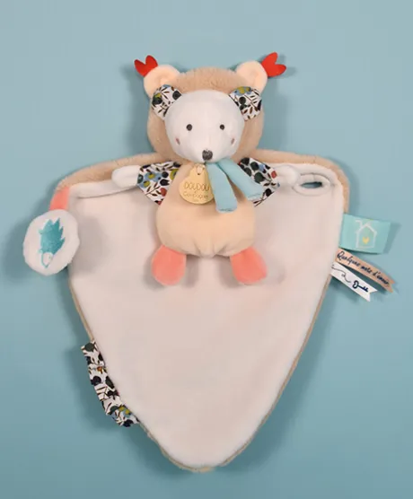 Doudou Ours marron avec cape - Papillotte - 3 EN 1