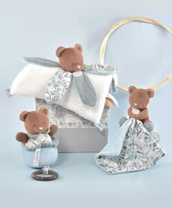 Doudou Ours Marron avec mouchoir - BOH'AIME