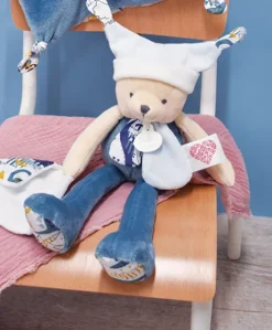 Doudou ours pantin 3 histoires - Bleu