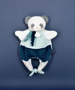 Doudou Panda marionnette - Petit sac - Amusette 3 EN 1