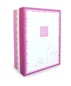 Doudou plat Cerise le lapin Rose - 27 cm