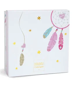 Doudou plat Chat rose - Attrape-rêves - 20 cm