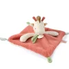 Doudou plat girafe beige et rouge -25 cm