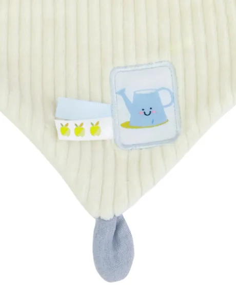Doudou plat hochet billes - Renard Romarin - 21 cm