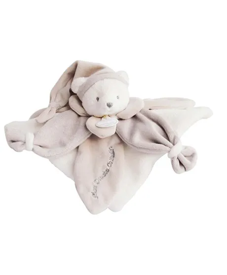 Doudou plat Ours Collector taupe - 24 cm