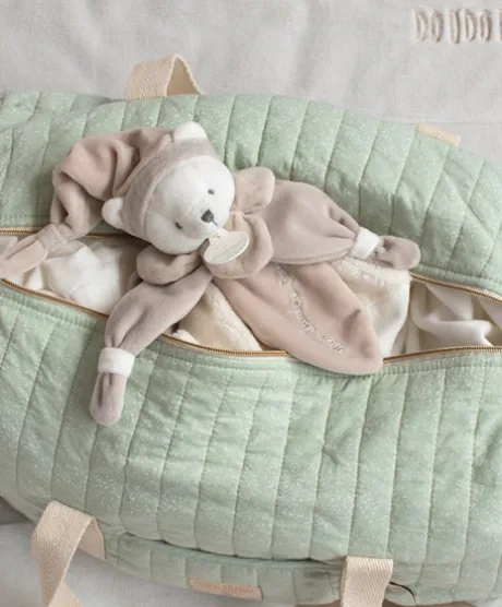 Doudou plat Ours Collector taupe - 24 cm