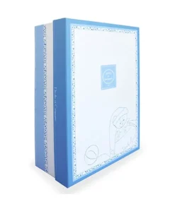 Doudou plat ours Petit chou - Bleu - 27 cm