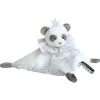 Doudou plat Panda gris - Attrape-rêves - 20 cm