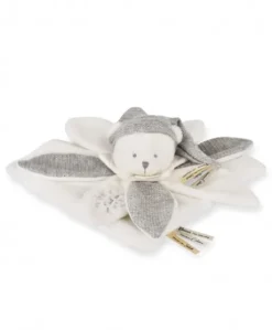 Doudou plat pétales Ours Gris - 25 cm - Collection Anniversaire