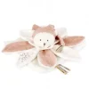 Doudou plat pétales Ours Rose - 25 cm - Collection Anniversaire