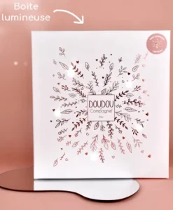Doudou plat pétales Ours Rose - 25 cm - Collection Anniversaire