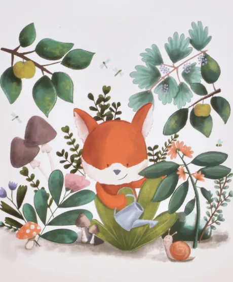 DOUDOU plat Renard Romarin - 27 cm