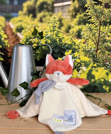 DOUDOU plat Renard Romarin - 27 cm