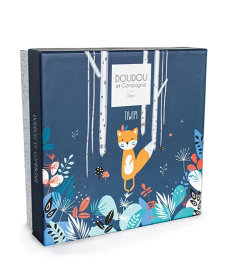 Doudou plat Renard Tiwipi - 23 cm