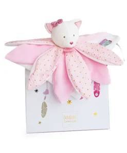 Doudou pétales Chat rose- Attrape-rêves - 26 cm