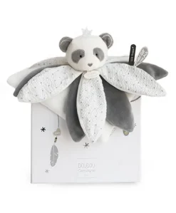 Doudou pétales Panda gris - Attrape-rêves - 26 cm