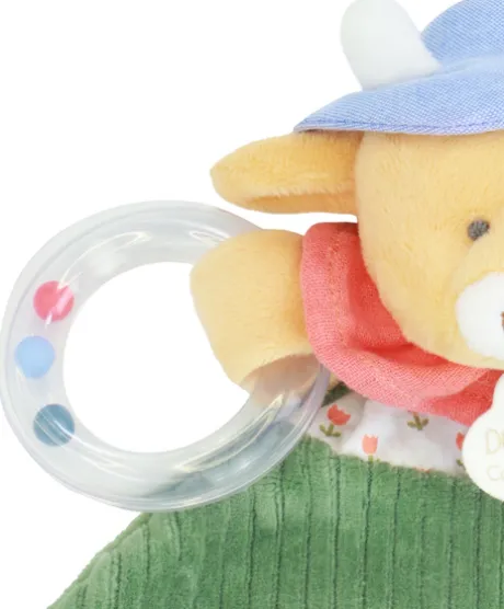 Doudou vache avec hochet billes - Aneth -21 cm