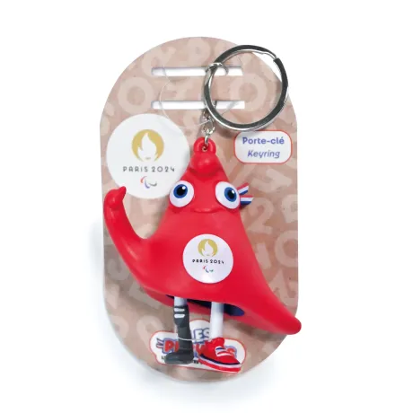 Duo de Porte-clés JO Paris 2024 - Mascotte Olympique et Paralympique - 7 cm