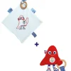 Duo Doudou plat et hochet pour bébé JO Paris 2024