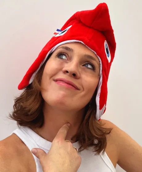 Kit supporter chapeau Phryge - Bonnet phrygien JO paris 2024 - Taille L - Adulte - Fabriqué en France