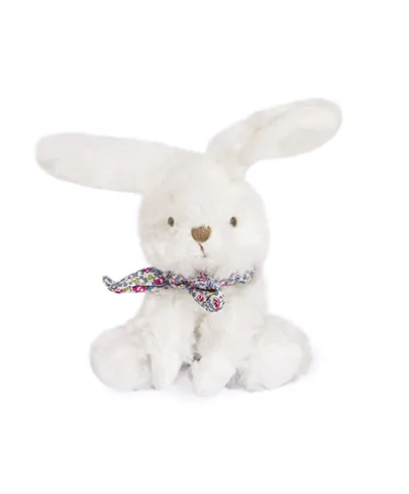 Lapin blanc avec chouchou -12 cm - Modèle aléatoire