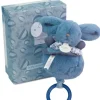 Lapin DOUDOU® - boite à musique lapin - 20 cm - Bleu