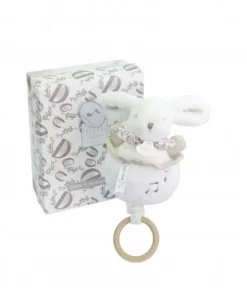 Lapin DOUDOU® - boite à musique lapin - 20 cm - Blanc