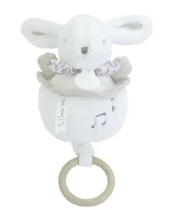 Lapin DOUDOU® - boite à musique lapin - 20 cm - Blanc